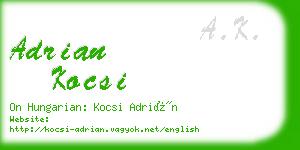 adrian kocsi business card